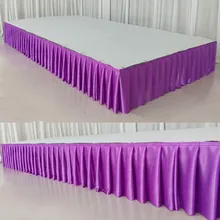 2 шт. 75x300 см Шелк льда шифон свадебный стол юбка для скатерть для стола Свадьба сценический стол плинтус день рождения события Декор