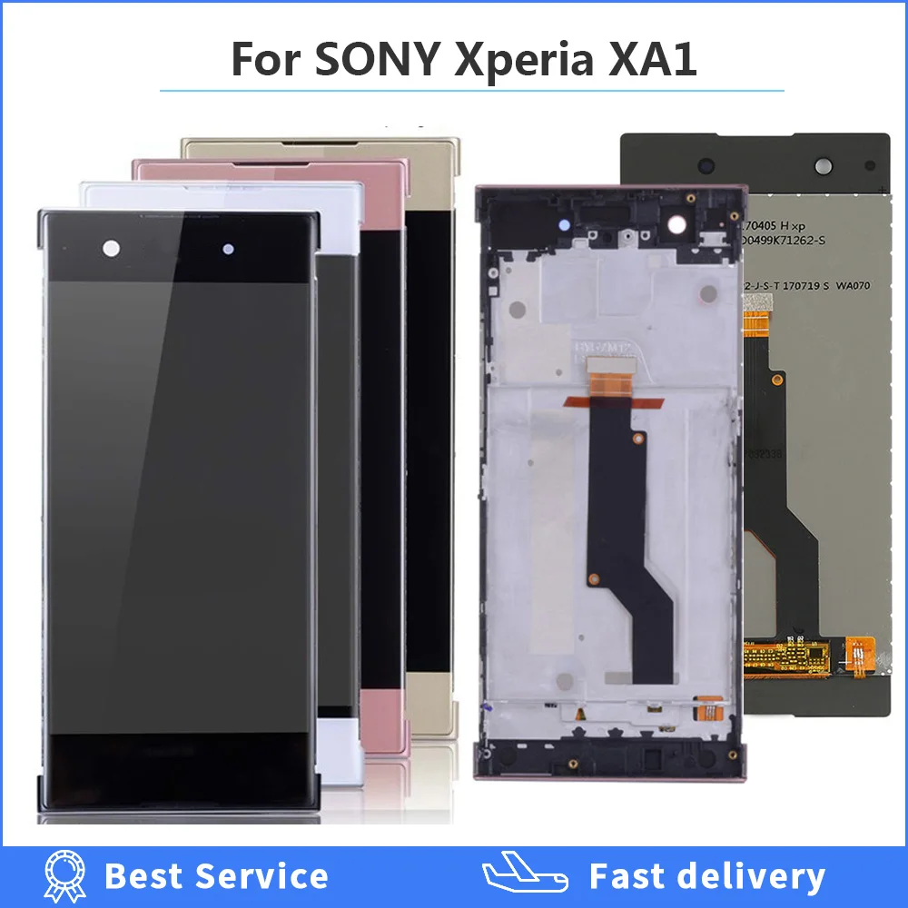 Дисплей для Sony Xperia xa1 lcd сенсорный экран с рамкой Замена G3116 G3121 G3123 G3125 G3112