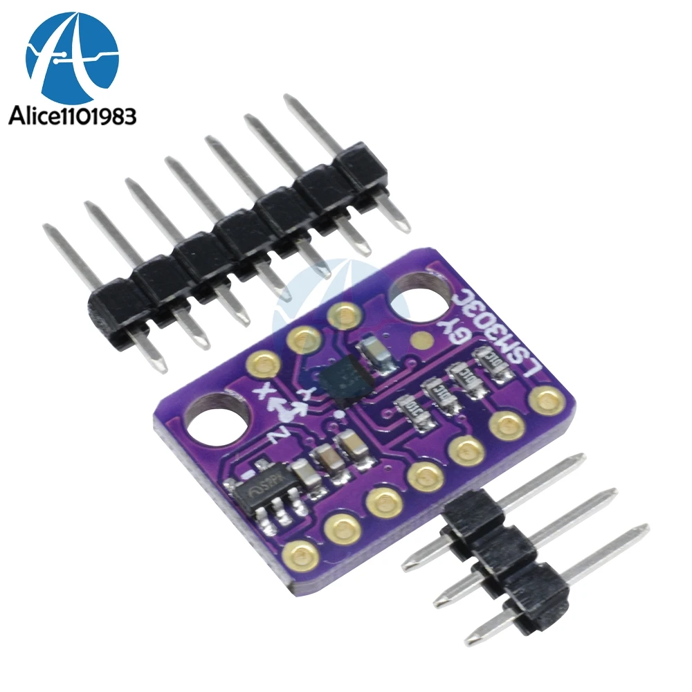 3 оси трехосевой три оси LSM303C LIS3MDL 6DOF магнитометр акселерометр магнитного Сенсор Diy Kit Электронная Модуль платы блока программного управления