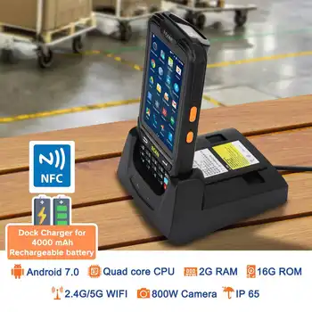 ISSYZONEPOS 4G Handheld PDA Android 7.0 POS Terminal Touch Screen 2D Barcode Scanner Wireless Wifi Bluetooth GPS Barcode Reader