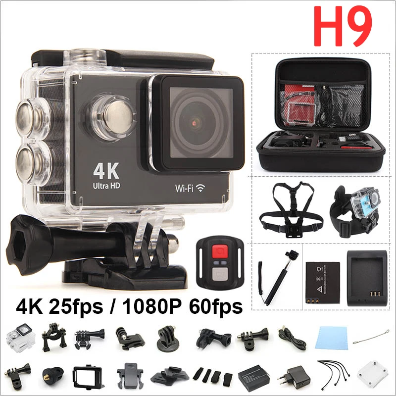 Prix pour Original H9 D'action caméra 4 K WIFI Ultra HD 1080 p 60fps 2.0 LCD 170D Aller étanche Cam pro sport caméra gopro hero 4 style RICH Prix pour Original H9 D'action caméra 4 K WIFI Ultra HD 1080 p 60fps 2.0 LCD 170D Aller étanche Cam pro sport caméra gopro hero 4 style RICH