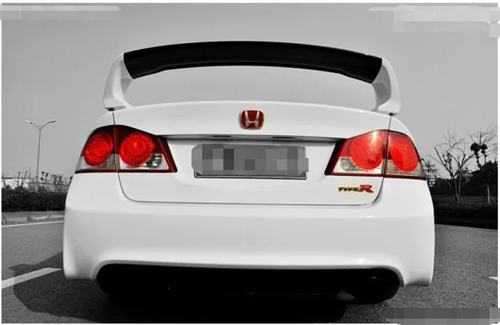 Для 2006-2011 Honda Civic FD2 спойлер задний ABS Материал Автомобильный задний крыло грунтовка высокий спойлер для 8-го седана Civic FD2 спортивный спойлер