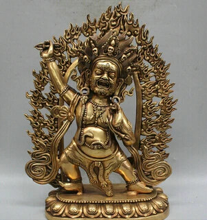 

Antique bronze Pure Copper Brass de China Tibet Vajrapani Mahakala Yamantaka Buda de Bronce Estatua de Bronce por mayor