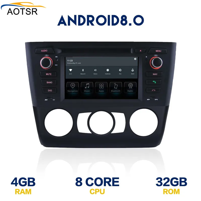 Excellent IPS Android 8.0 car dvd player for BMW 1 Series(E81/E82/E87/E88) 2004-2013 GPS Navigation Car Auto Radio stereo Video Head Unit 9