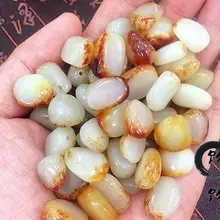 Серия из трех подлинный оптовый натуральный хотанский нефрит ювелирные изделия из нефрита DIY Вязание аксессуары-нефрит