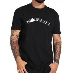 Намасте Тадж-Махал новинка футболка Для мужчин высокое качество известный индийский здание о-образным вырезом футболка унисекс 100% хлопок