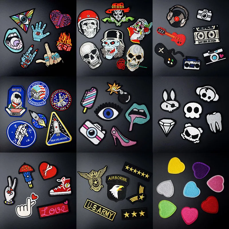 

Cartoon DIY Cloth Badges Mend Decorate Iron On Sew On Patch Clothes Apparel Sewing Decoration Applique Sew On Patches Scenery