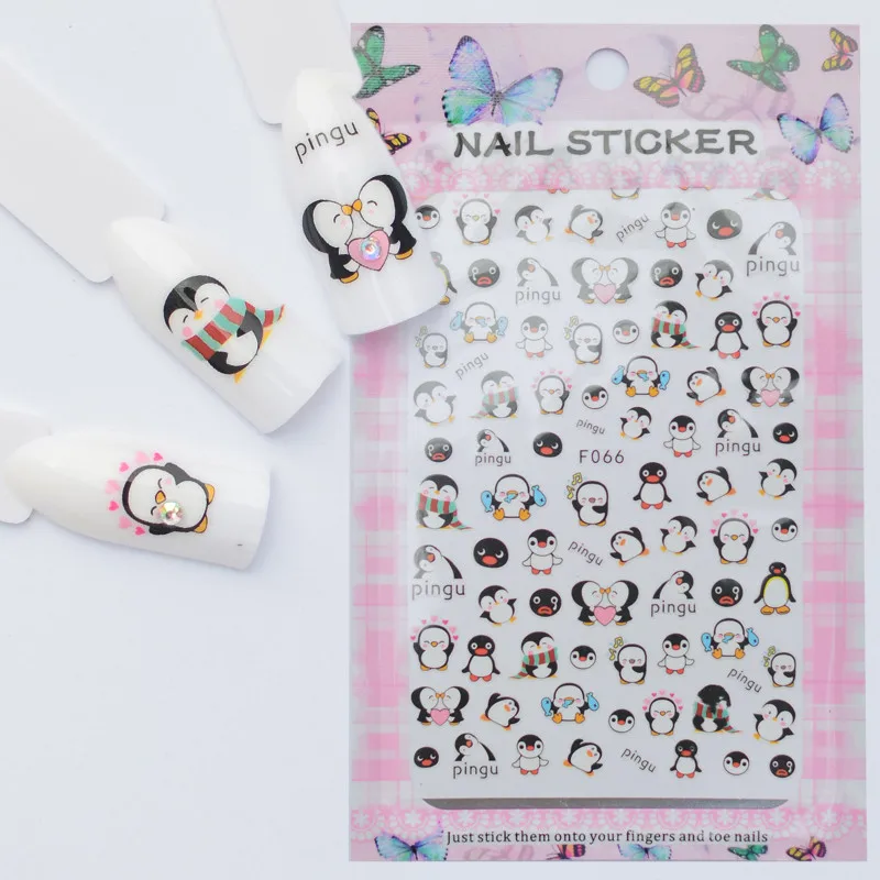 

YZWLE 1 Sheet Nail Art 3D Decal Nail Sliders Decor Tips Smiley/Flower/Animal/Cartoon Pattern Sticker For Nail Beauty Care