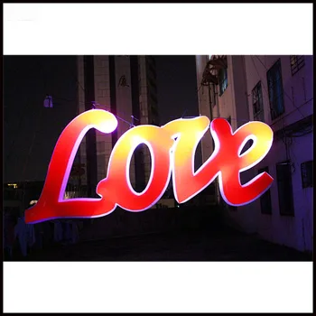 

Free shipment 3m length Customized Advertising Giant Inflatable Letters love