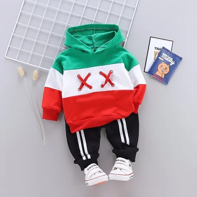 Spring Autumn Children Cotton Clothing Suit Baby Boys Girls Clothes Kids Sport Hoodies Pants 2Pcs/Sets Fahion Toddler Tracksuits CMWZ xx Green