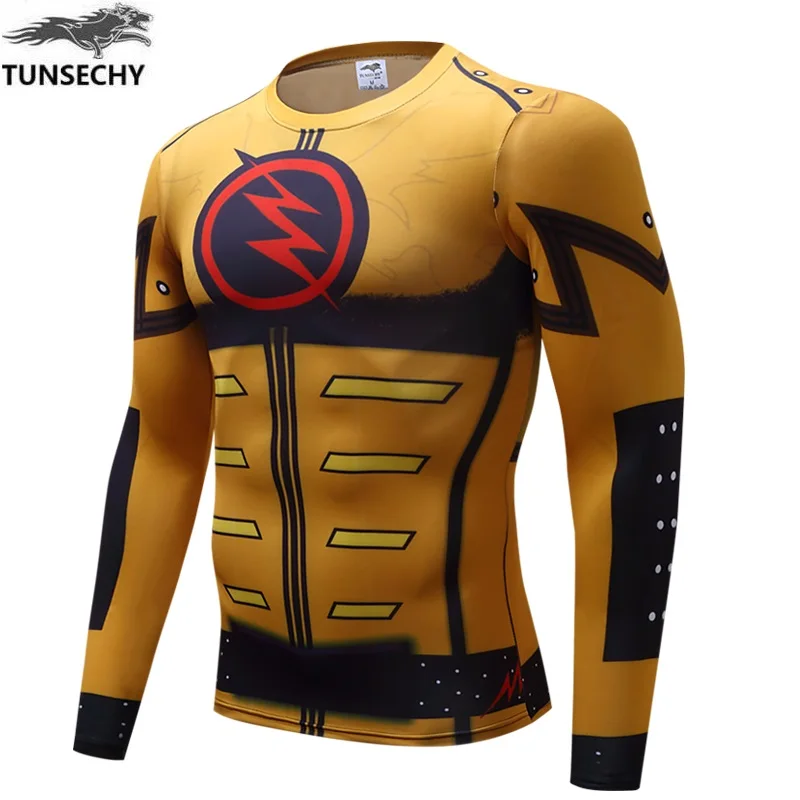 

Cultivate one's morality fashion brand new 3 d style 2016 heavy metal iron steel spiderman T-shirt printing long sleeve T-shirt