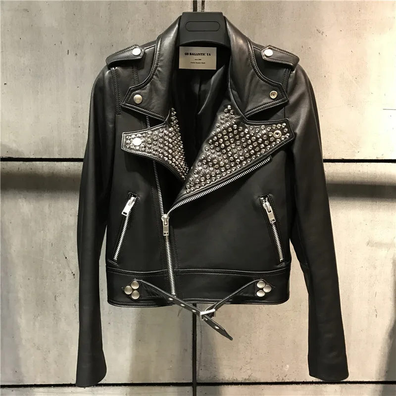 

genuine leather jacket women real sheepskin blazer