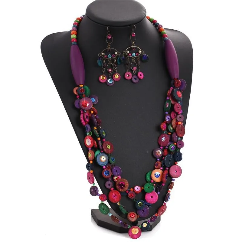 2015-Newest-charm-luxurious-s-dopaminergic-multi-layer-colorful-wood-bead-knitted-coconut-shell-necklace-N432