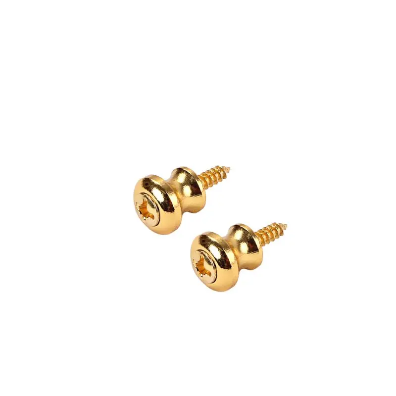 

2 Pcs Guitar Strap Locks Buttons End Pins for Electric Acoustic Guitar Mandolin Replacement Parts
