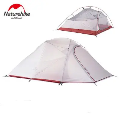 Naturehike 3 Человек Кемпинг Палатка Открытый Сверхлегкий 3 человек большой палатки - Цвет: 20D Gray