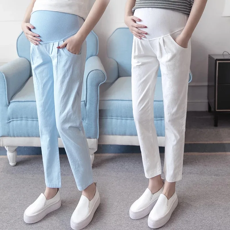 

High Quality Maternity Belly Pants Causal Trousers for Pregnancy Wear Plus Size Summer and Spring Clothes for Pregnant Women