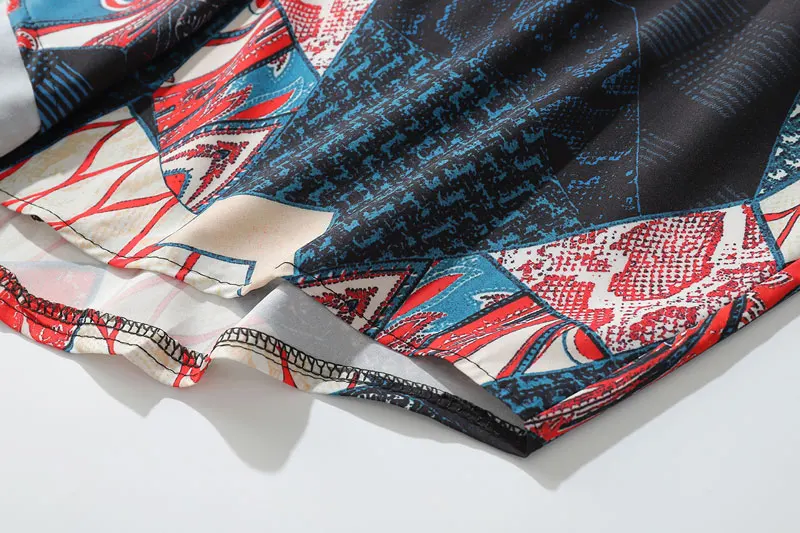 Ukiyo E Geometry Patchwork Shirts 8