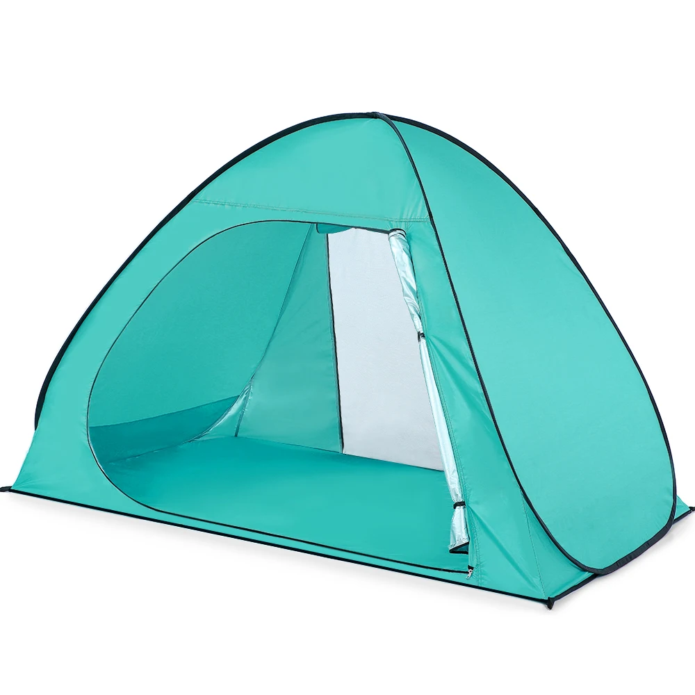 

Lixada Beach Tent Pop Up Open Automatic Beach Tent Anti-UV Coating Shelter for 3 Person UPF50 UV Protection Beach Shade Camping