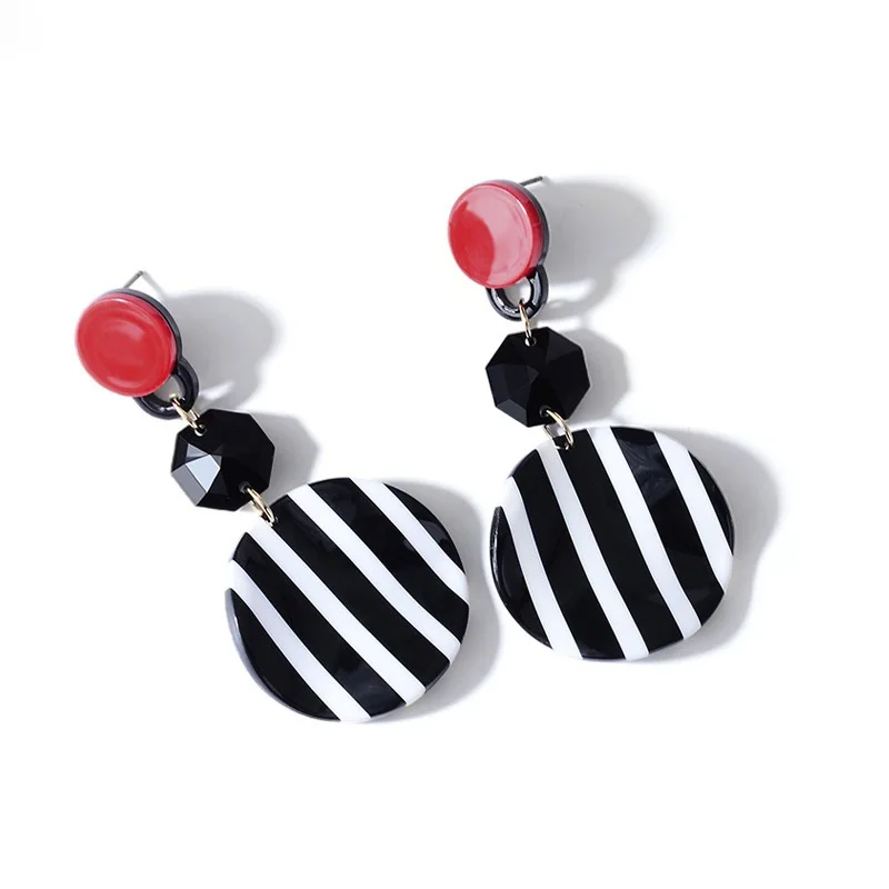 Модные Акриловые серьги для женщин для девочек, Простые Модные женские серьги, 925 шпильки сережки в виде английских булавок