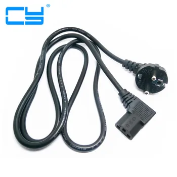 

5FT 1.5M C13 IEC Kettle 90 Degree to European 2 pin Round AC EU Plug Power Cable Lead Cord PC