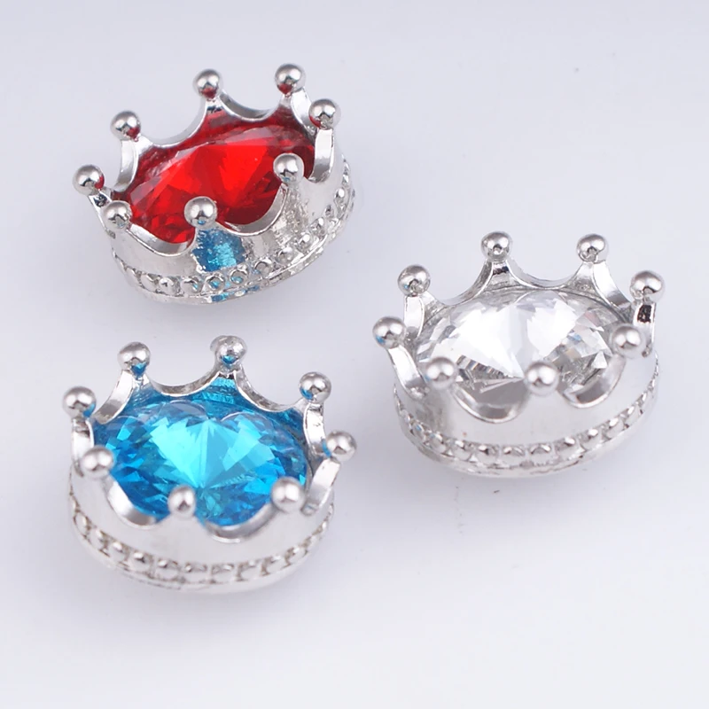 

XH1968 Crown Crystal 18mm Metal snap button jewelry DIY bracelet