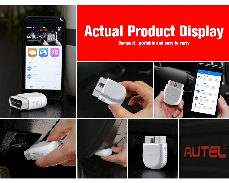 Autel AP200 Bluetooth OBD2 сканер считыватель кодов с полной системой диагностики AutoVIN TPMS IMMO сервис для семьи DIYers PK Mk808