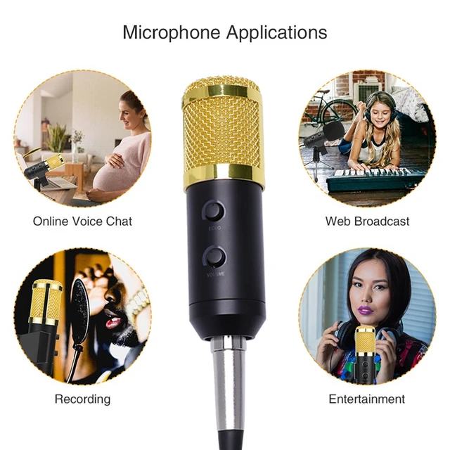 Professional Condenser Audio USB Wired BM900 Studio Microphone with