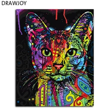DRAWJOY Cuadro Enmarcado Arte de La Pared DIY Aceite Pintura de Numbers pintura Por Números En la Lona la Decoración Del Hogar Para la Sala de estar 40*50 cm