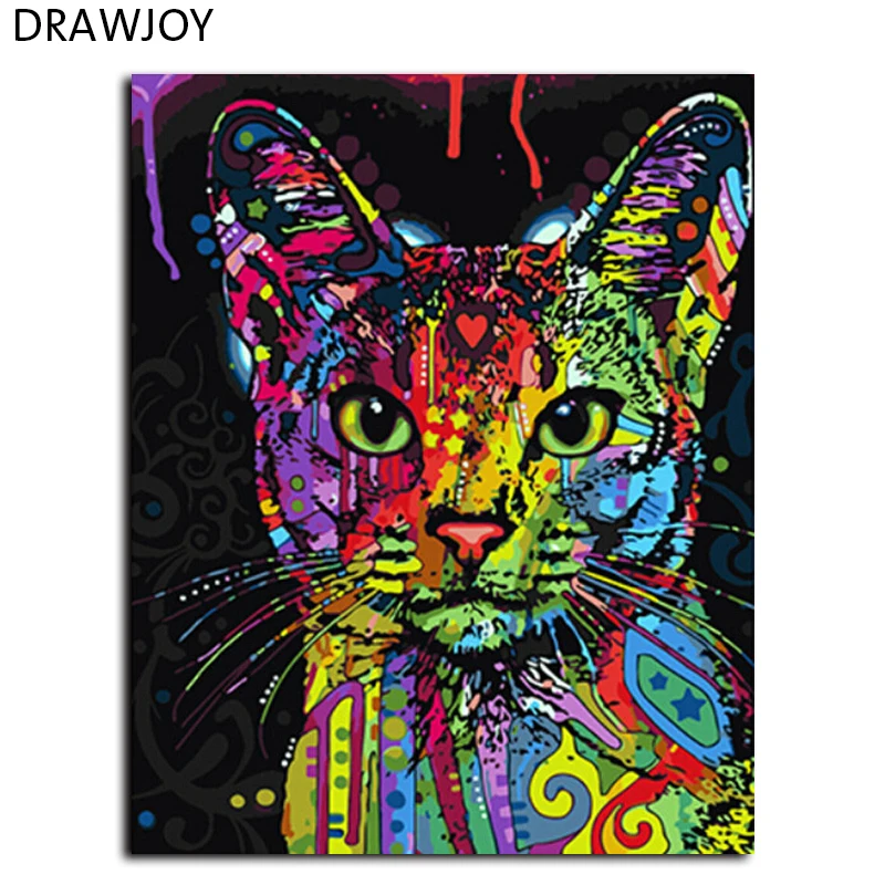 DRAWJOY Framed Picture Painting By Numbers font b Wall b font Art DIY Oil Painting By