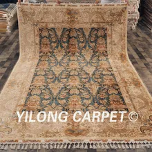 Yilong 7.2 x10.6 2' традиционных восточных handknotted ручной шелковые ковры(CQG44A7.2x10.2