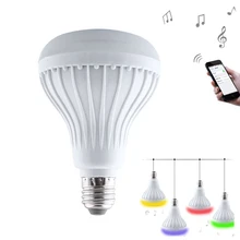 WJ-L2C E27 B22 6W RGB LED Light Bulb Bluetooth Speaker Led Lamp Stereo Audio APP Remote Control for iPhone & Android Phone