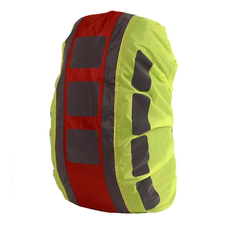 25-50L عاكسة للماء على ظهره غطاء للمطر ليلة في الهواء الطلق الرياضة الدراجات ضوء السلامة Raincover حالة حقيبة التخييم المشي لمسافات طويلة