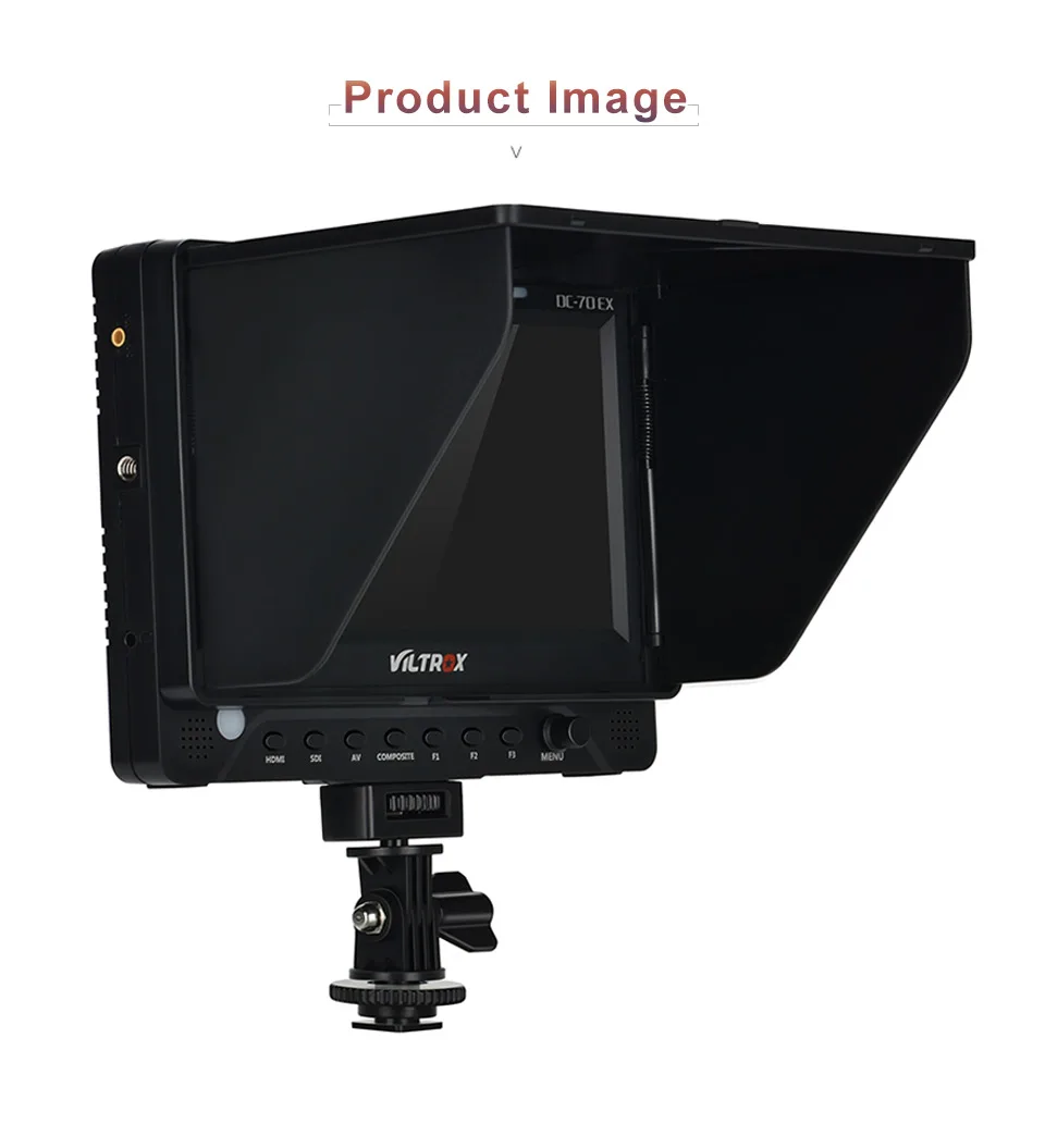 US $241.67 Viltrox DC70EX 7 4K Professional HD Camera Video Monitor LCD Display 1024600 HDMI SDI Input For DSLR Canon Nikon Camcorder