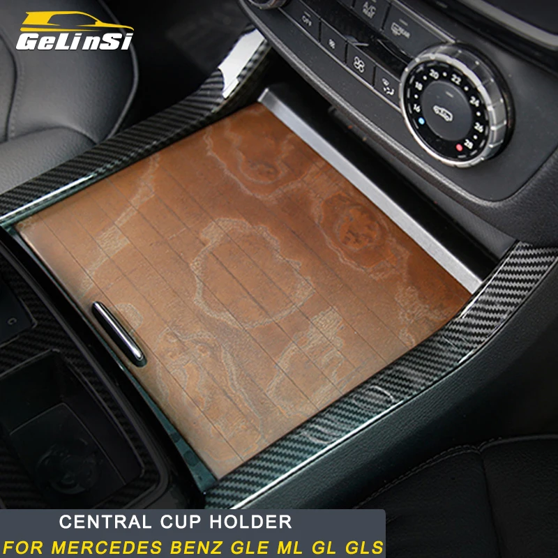 

Gelinsi For Mercedes Benz GLE ML GL GLS Auto Car Center Console Rear Panel Vent Frame Cover Trim Sticker Interior Accessories