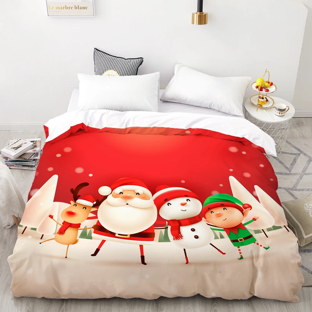 

3D HD Digital Printing Custom Duvet Cover,Quilt/Blanket case Queen King Bedding 200x200 for kids baby,Christmas Santa Claus Gift
