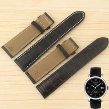 Men’s mechanical watch accessories 20 19mm leather strap black brown for T-CLASSIC LE LOCLE AUTOMATIC T41.423.3| PRC200 T017T461