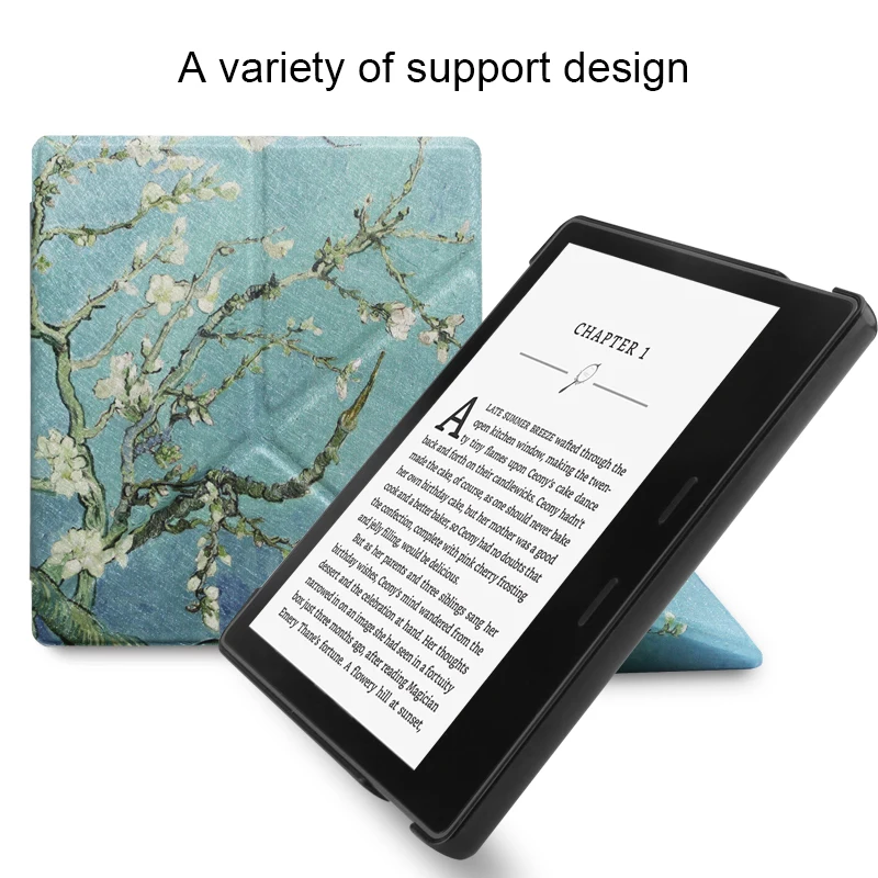Чехол подставка для Amazon Kindle Oasis 7 0 2017 чехол умный кожаный книжка с пробуждением|case