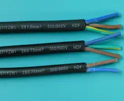 0.75 квадратных 2 P vde H05RN-F резиновый кабель для наружного использования