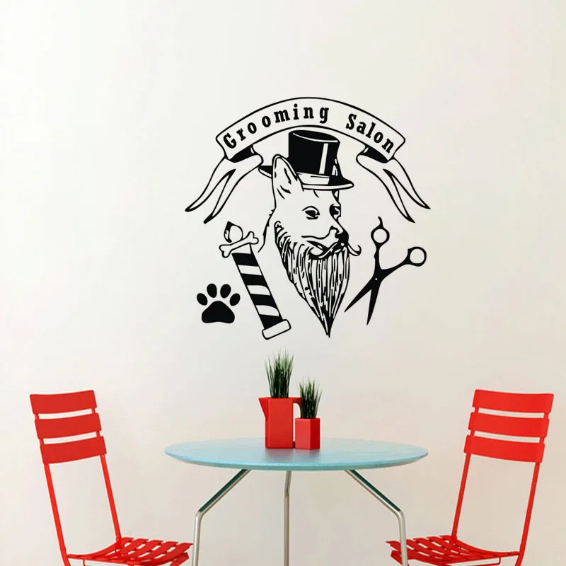 

Grooming Salon Wall Stickers Pet Shop Wall Decor Vinyl Art Decals Animals Dog Wall Murals Home Decoration