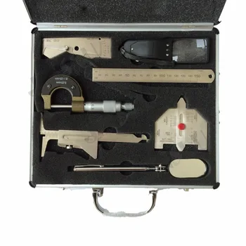 

Welding Measure Tool Kit Brief Case V-wac MG-11 Gauge Automatic Weld Inspection Calliper Sliding Clip Depth Gauge Magnifier 7PCS