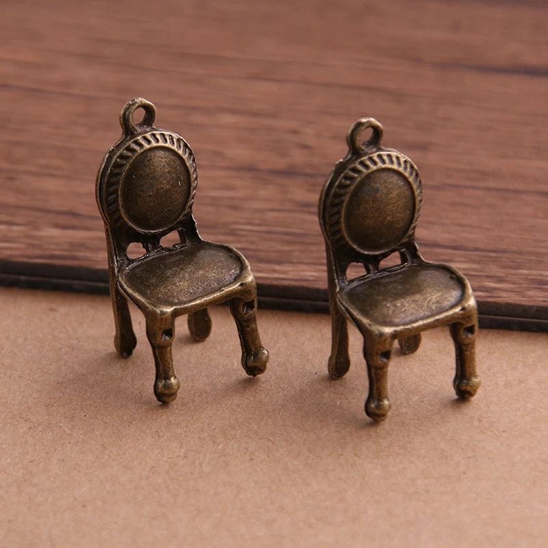 PULCHRITUDE 6pcs 13*15*32mm Antique Two Color Charms Bracelet Necklace Pendant New Fashion Alloy charm Chair P6462 PULCHRITUDE 6pcs 13*15*32mm Antique Two Color Charms Bracelet Necklace Pendant New Fashion Alloy charm Chair P6462