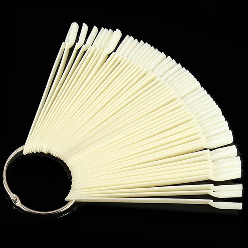 50PCS-False-Nail-Tips-Fan-shaped-Fake-Nail-Art-Tips-Polish-UV-Gel-Sticker-Decoration-Display (3)