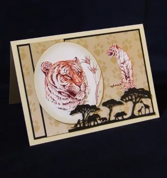 

Wild animals Landscape Dies Metal Cutting Dies Scrapbooking album Emboss paper Craft Die cut Card make Stencil die Template