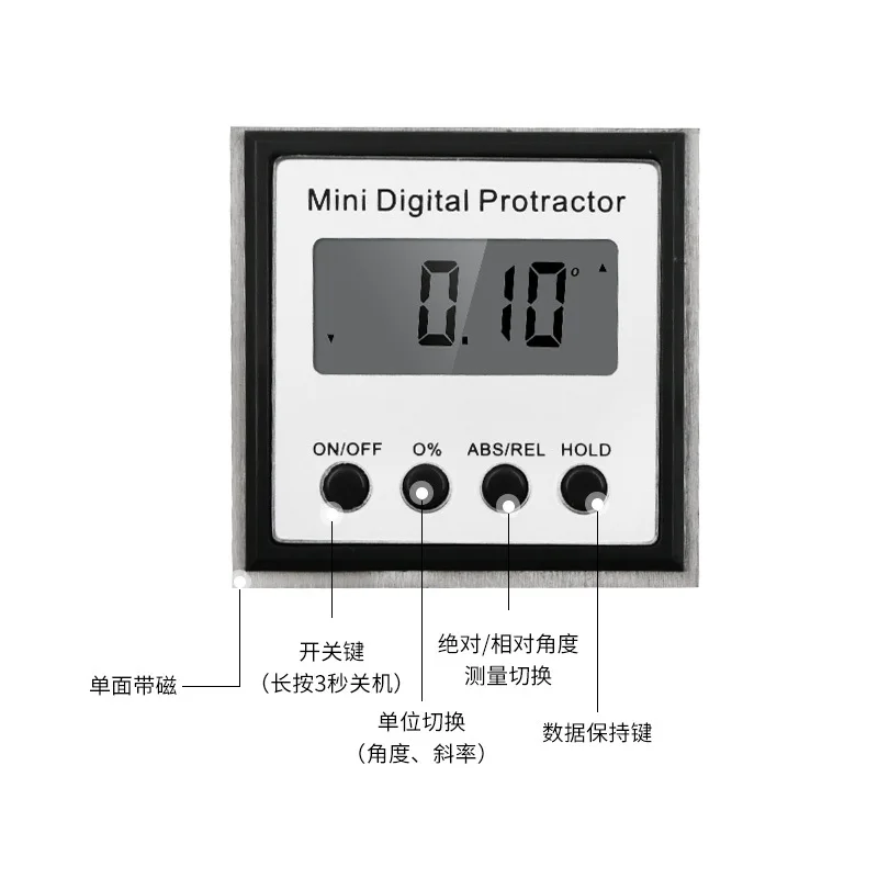 

Aluminum Alloy Digital Inclinometer Bevel Box Angle Gauge Meter Magnets Base Measuring Tool with Magnetic Electronic Protractor