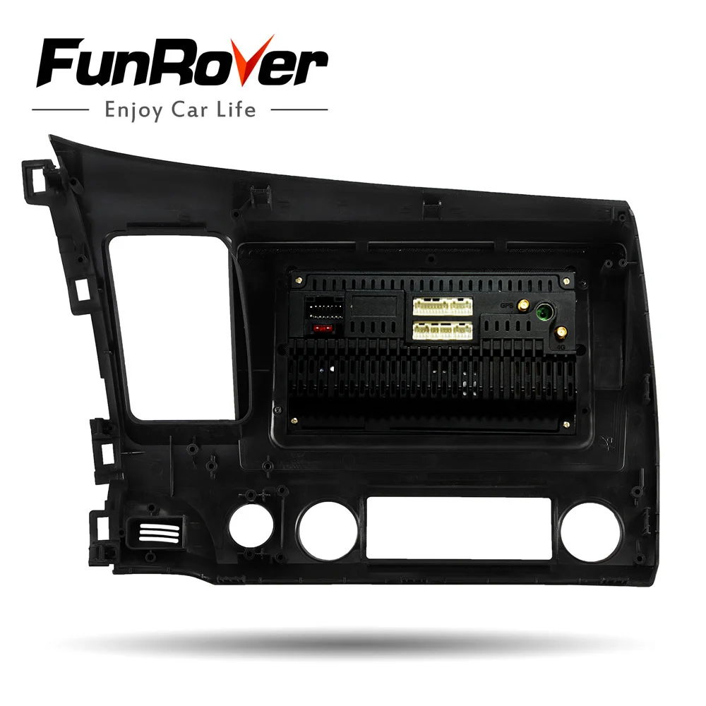 Sale Funrover 2.5D+IPS Car Multimedia player android9.0 2 din car radio DVD player GPS Navi for honda civic 2006-2011 right RDS DSP 5