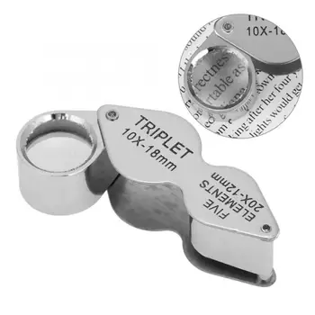 

Professional 10X 20X Dual Magnifier Portable Handheld Magnifying Glass Jewelry Watches Tool Jewelry Jeweler Making Tool