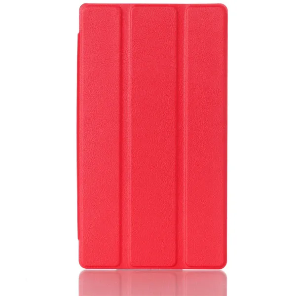 Повседневный однотонный ультра тонкий чехол из искусственной кожи флип умный защитный чехол-подставка для lenovo Tab3 8(TB3-850M/F) Tab2 A8-50 чехол для планшета - Цвет: red