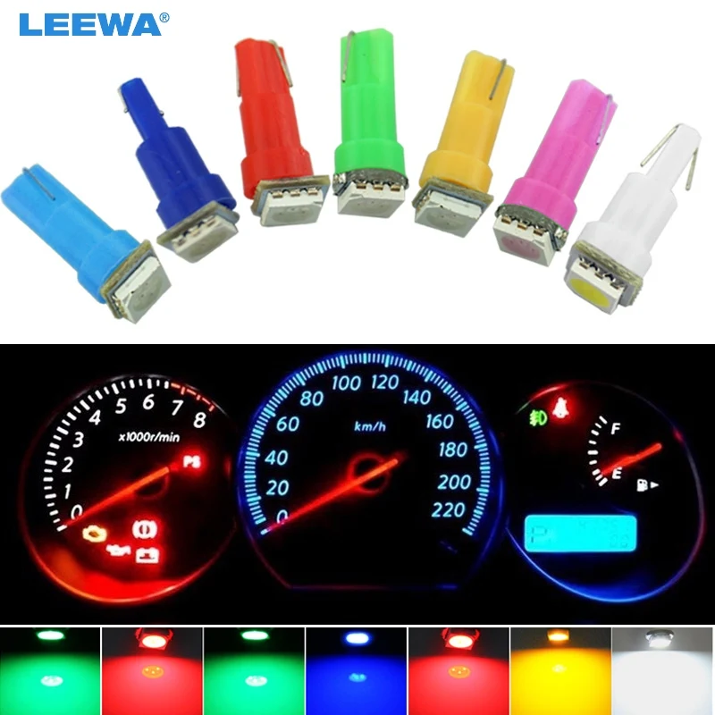Светодиодсветильник лампа LEEWA 10x T5 74 1 SMD 5050 Белый Автомобильный источник света