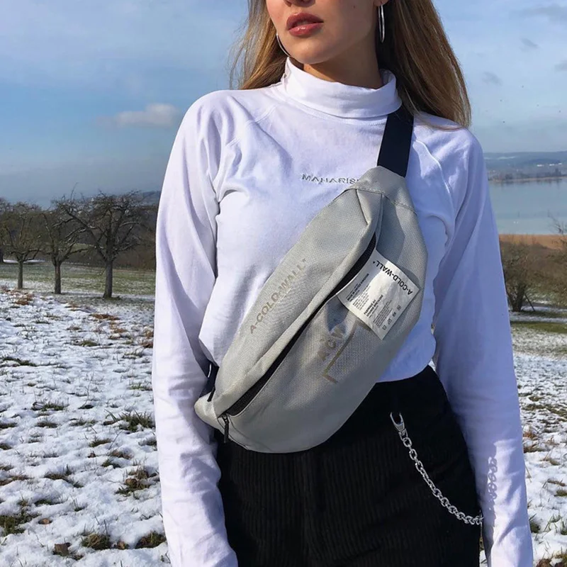 

New Arrival Women Hip-hop Waist Bag Handy Fanny Pack Casual Travel Banana Chest Bags Female Black Unisex Crossbody Shoulder Bags