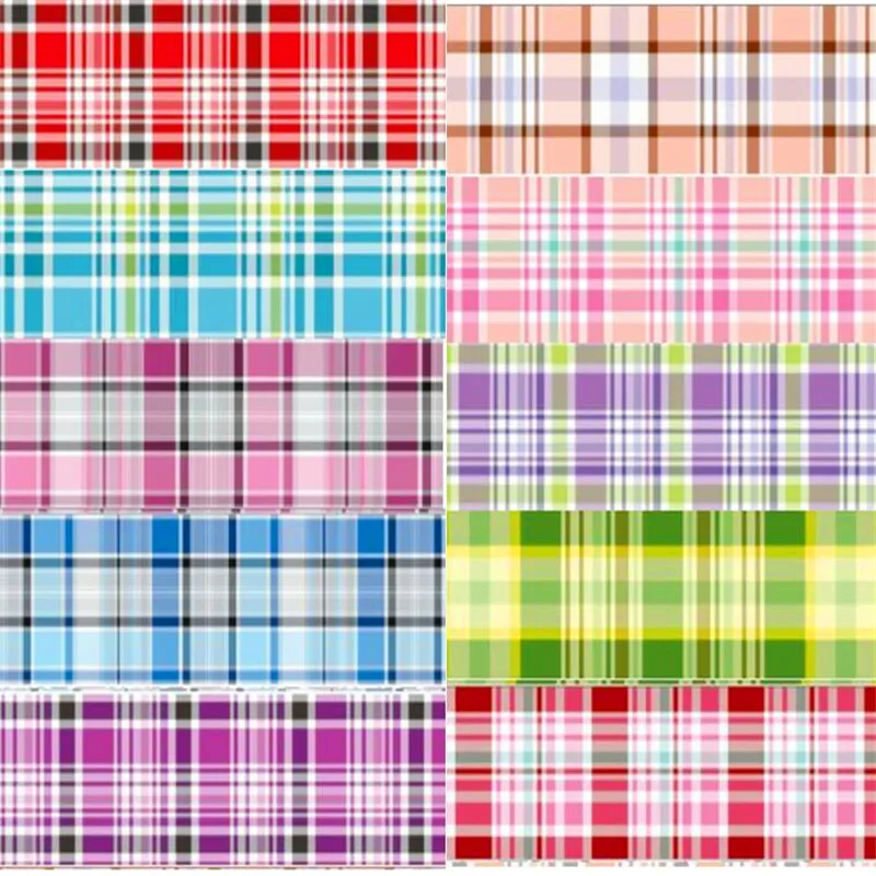 

16 25 38 50 75 mm width Plaid Ribbon Tartan Checked Scottish ribbon Printed polyester Grosgrain Ribbon or Satin Ribbon PL01